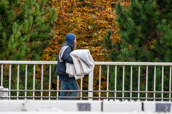 Homeless man on the Chepstow Bridge